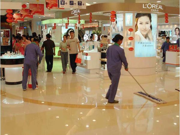 大型商場超市清潔工作流程步驟？